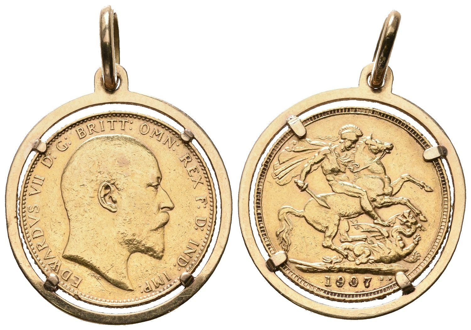 Velká Británie, Sovereign 1907 - přívěsek