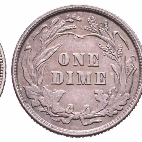 Dime 1901, KM.113, krásná zachovalost, lesk, patina