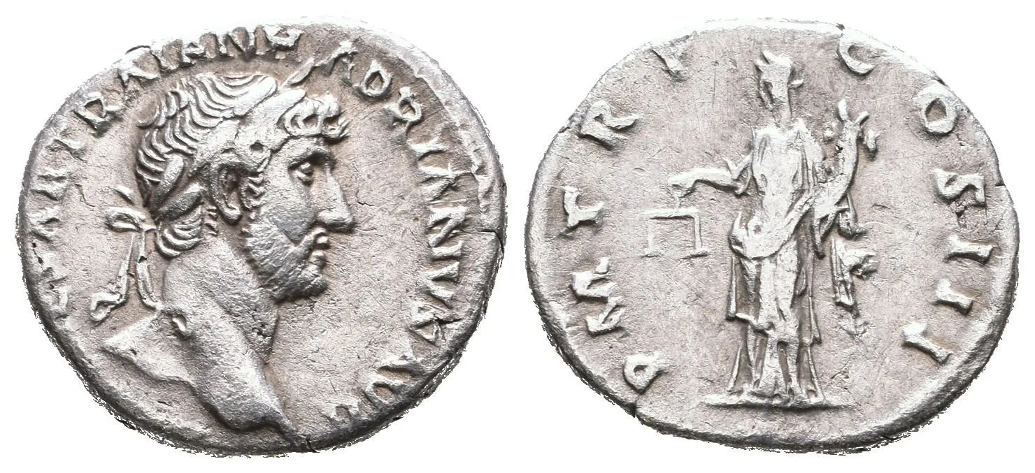 Denár, 119 - 122, Rv: P M TR P COS III, stojící Aequitas zleva drží váhy a roh — 1