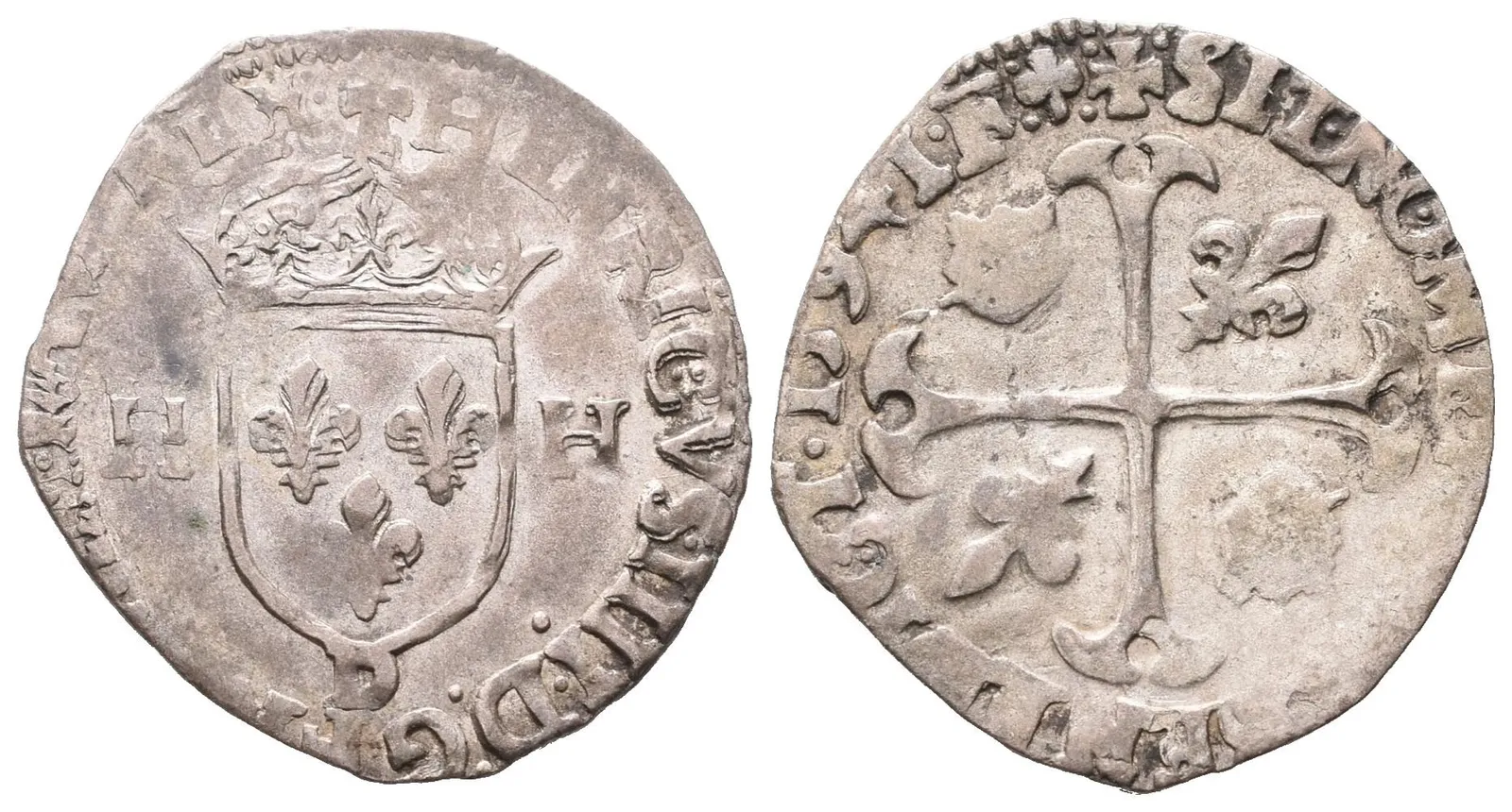 Francie, Douzain (12 Denár) 1594 D