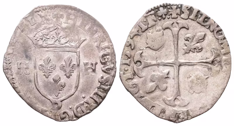Francie, Douzain (12 Denár) 1594 D