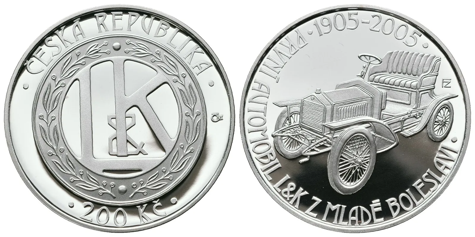 200 Kč 2005 - Automobil Laurin a Klement, PROOF