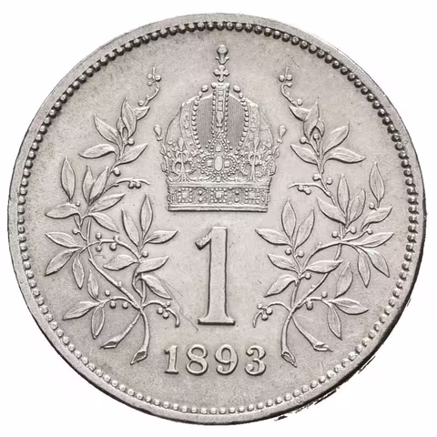 1 Koruna 1893, krásná zachovalost, lesk, jemná patina, nep. rysky