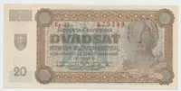 Slovensko, 20 Koruna 1942, Hej.53a2