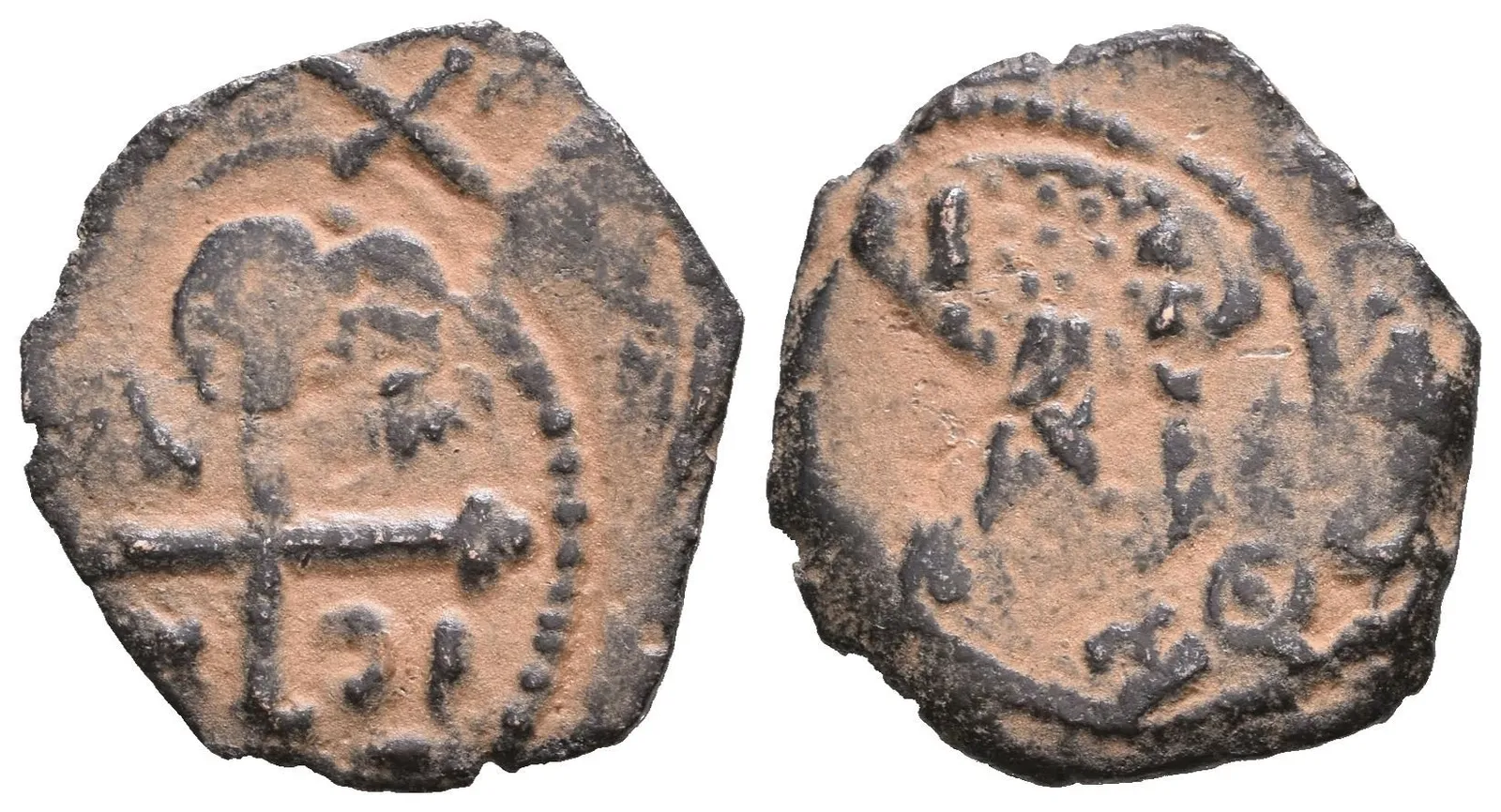 AE Follis, Poprsí krále čelně / Kříž s monogramem a nápis, Mallay 3, CCS4, pěkná patina — 1