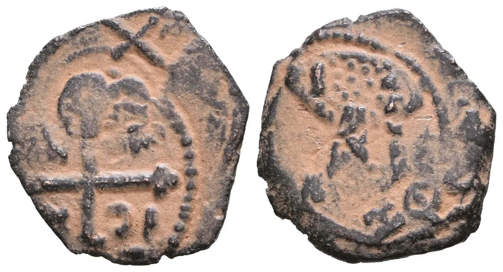 AE Follis, Poprsí krále čelně / Kříž s monogramem a nápis, Mallay 3, CCS4, pěkná patina — 1