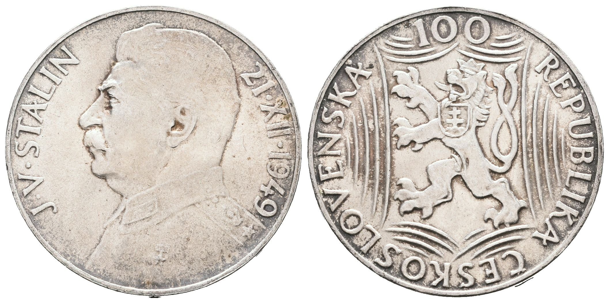 100 Koruna 1949 - Josef Vissarionovič Stalin
