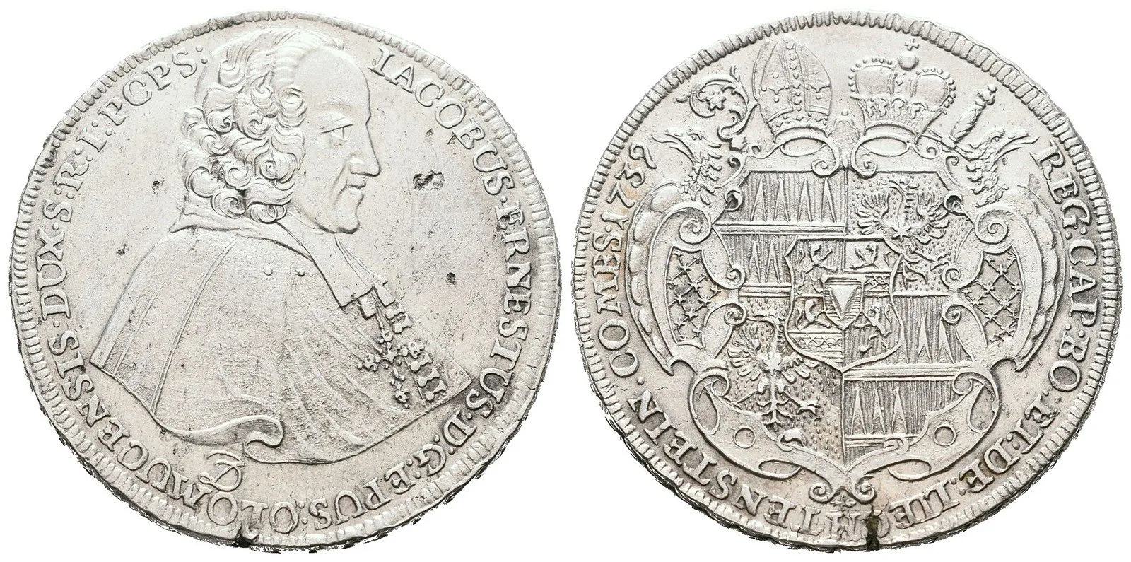 Olomouc - biskupství, Jakub Arnošt Liechtenstein, 1738 - 1745 — 1