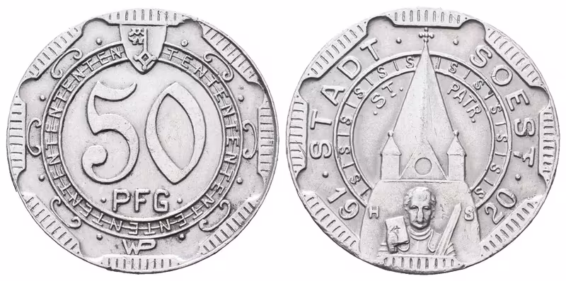 Nouzové ražby, 50 Pfennig 1920 - Soest