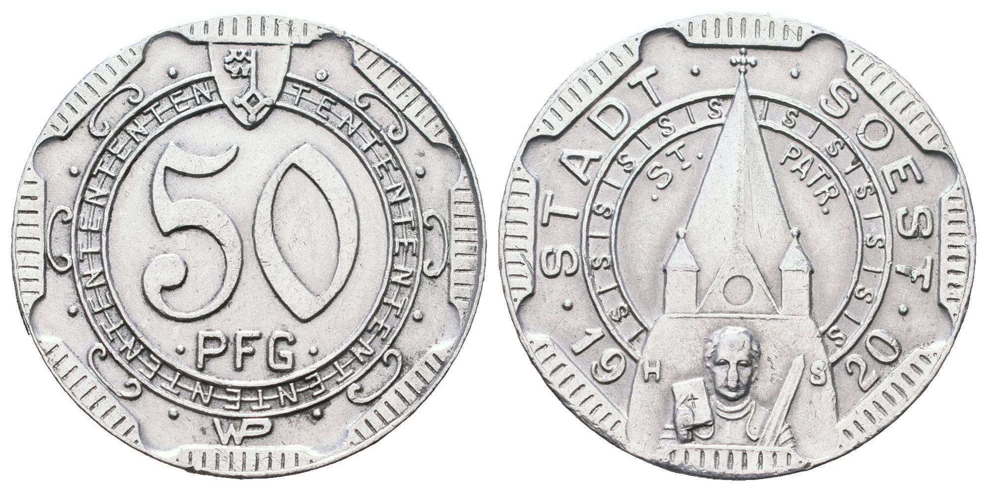 Nouzové ražby, 50 Pfennig 1920 - Soest
