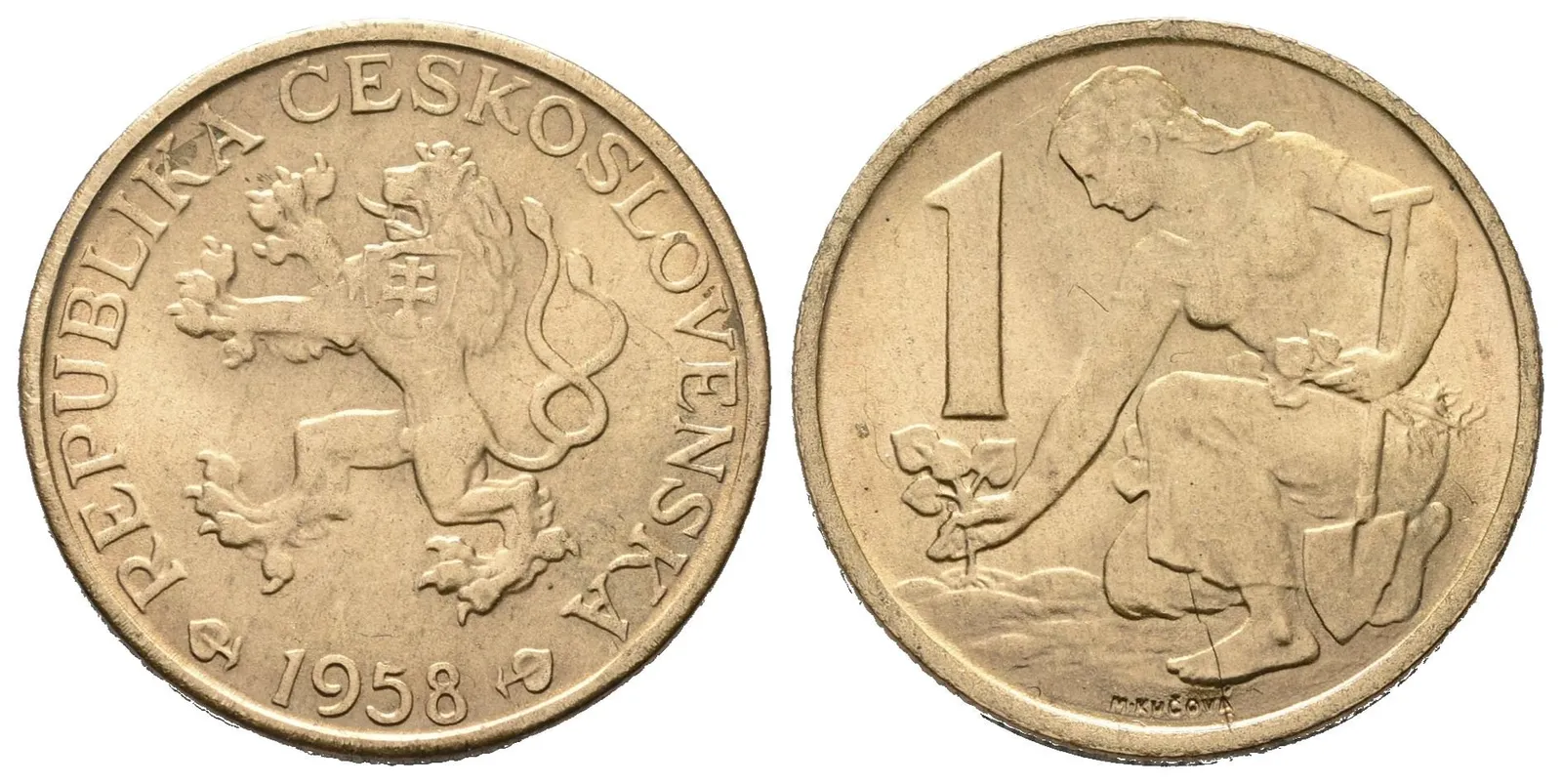 1 Koruna 1958