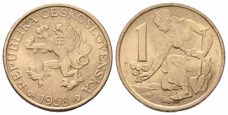 1 Koruna 1958