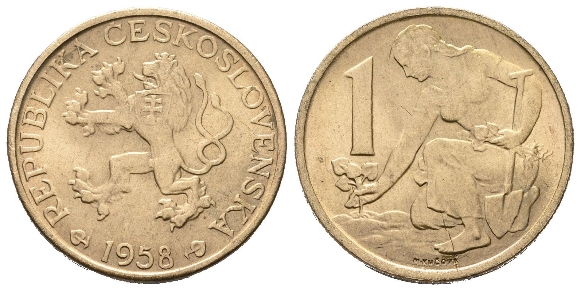 1 Koruna 1958