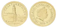 Zlatá mince Český Krumlov - dobová pohlednice