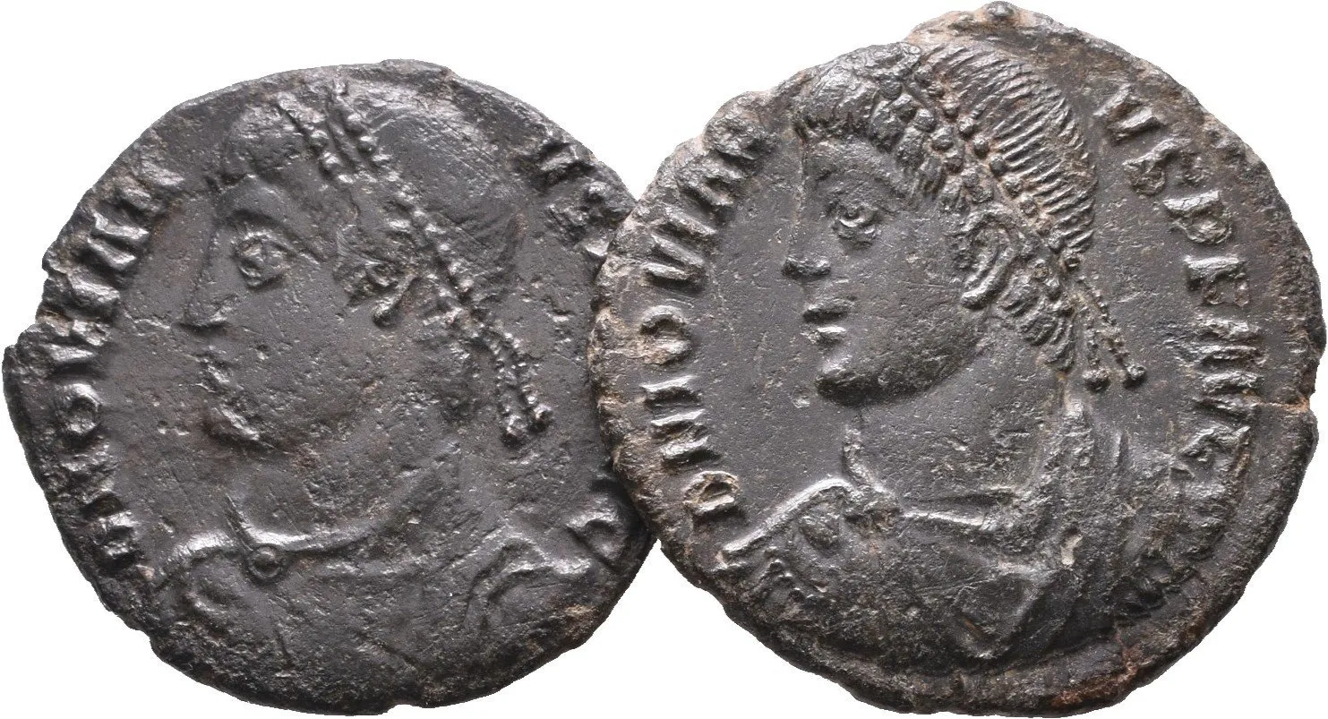 AE 3, Heraclea, Rv: ve věnci nápis VOT / V / MVLT / X, RIC.110b a 111, — 1