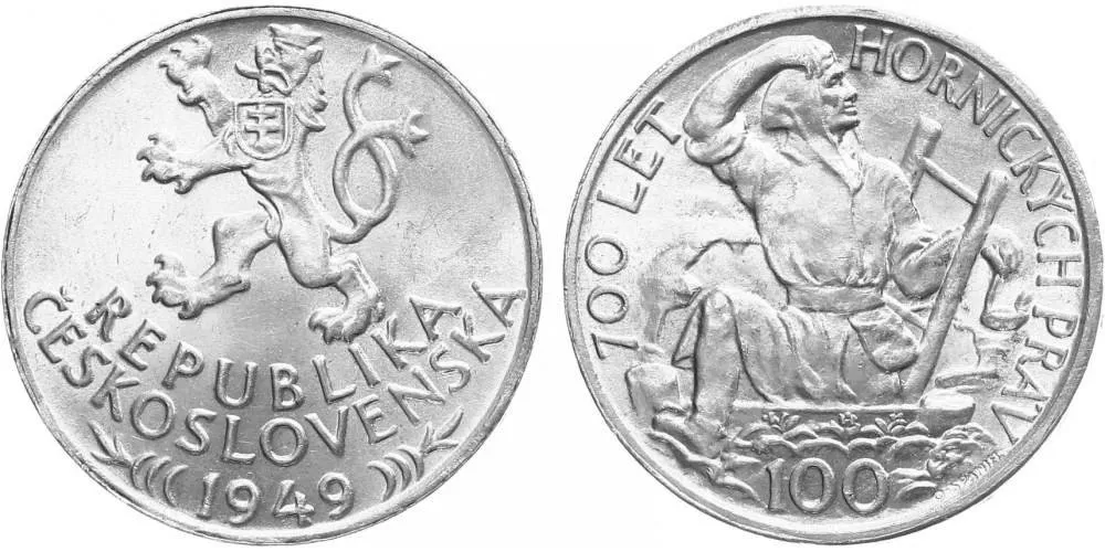 100 Koruna 1949 - Hornická práva