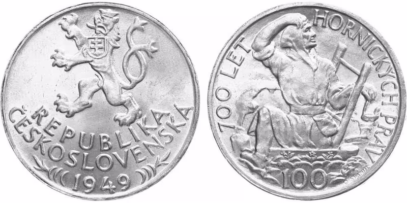 100 Koruna 1949 - Hornická práva