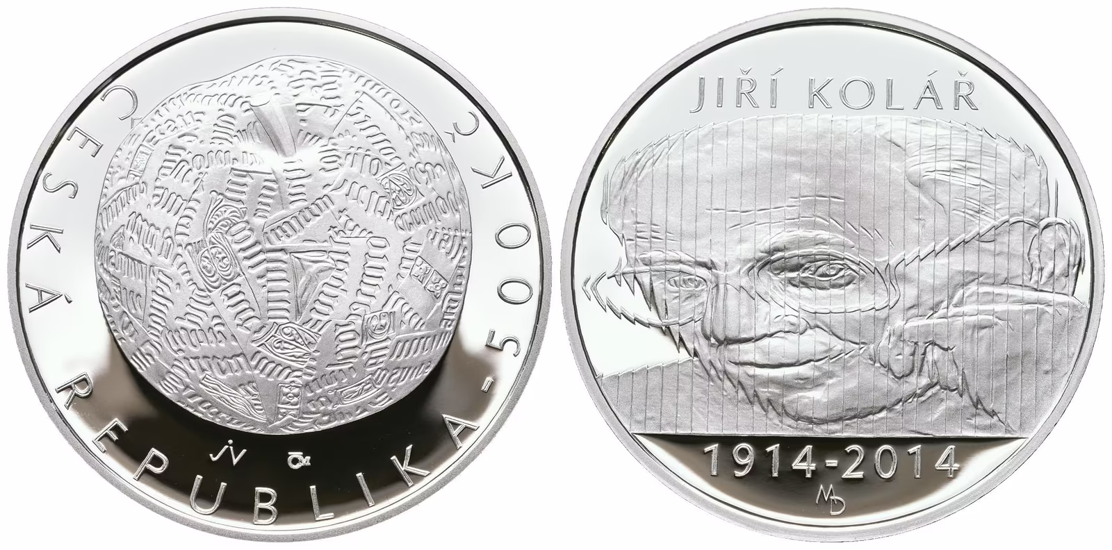 500 Kč 2014 - Jiří Kolář - PROOF