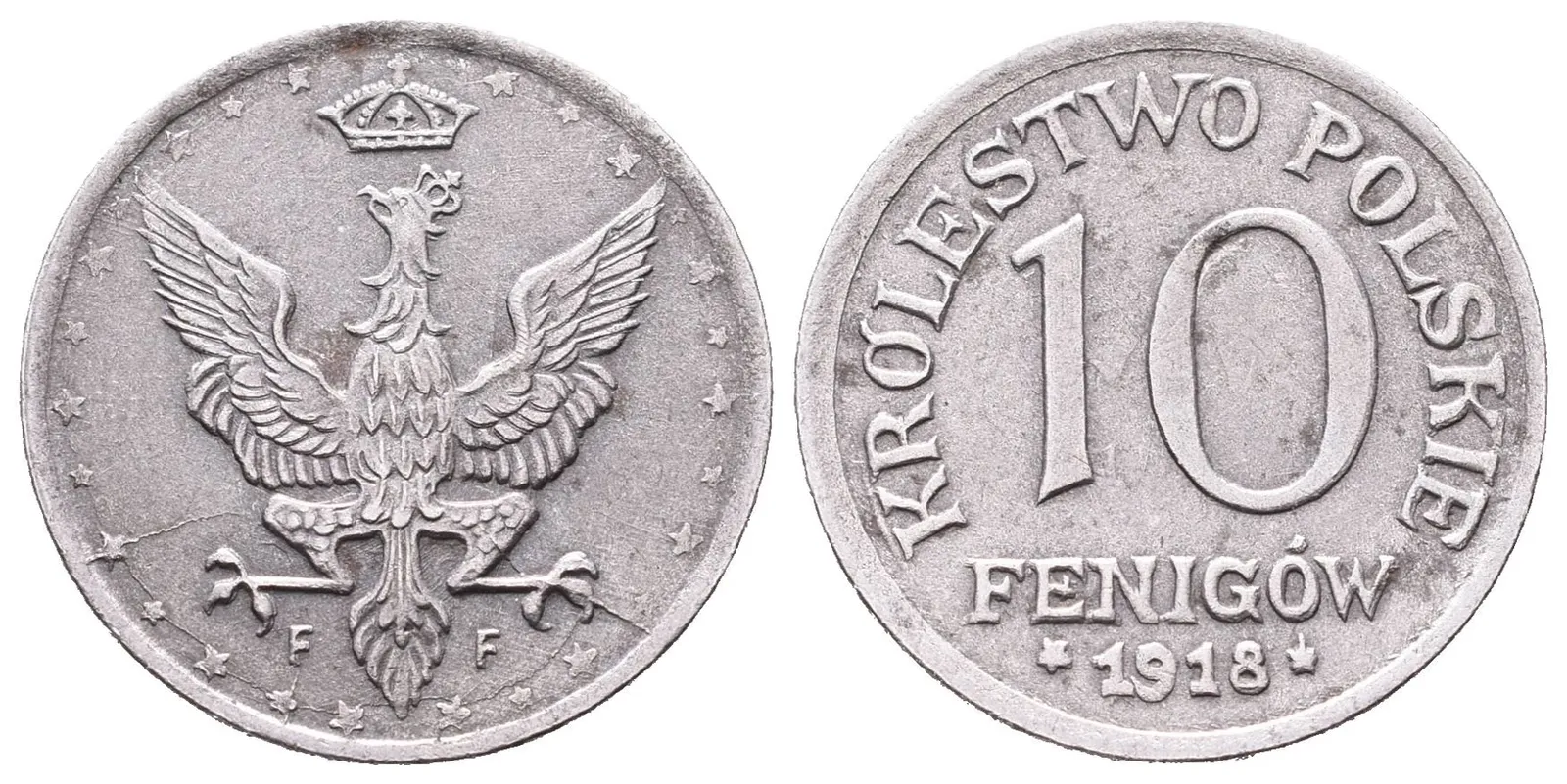 Polsko, 10 Fenig 1918 (Fe)