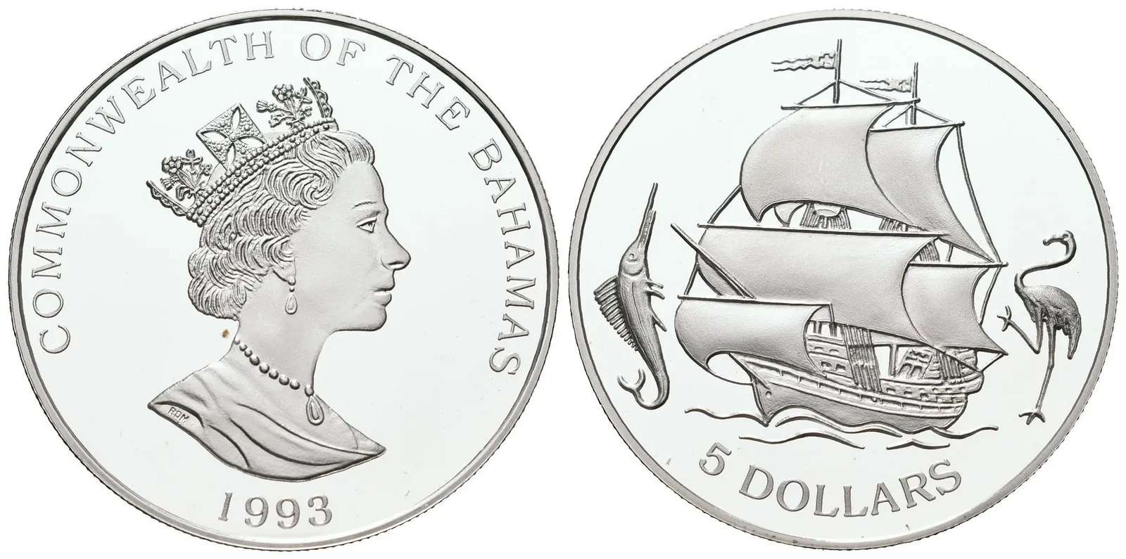 Bahamy, 5 Dollarů 1993