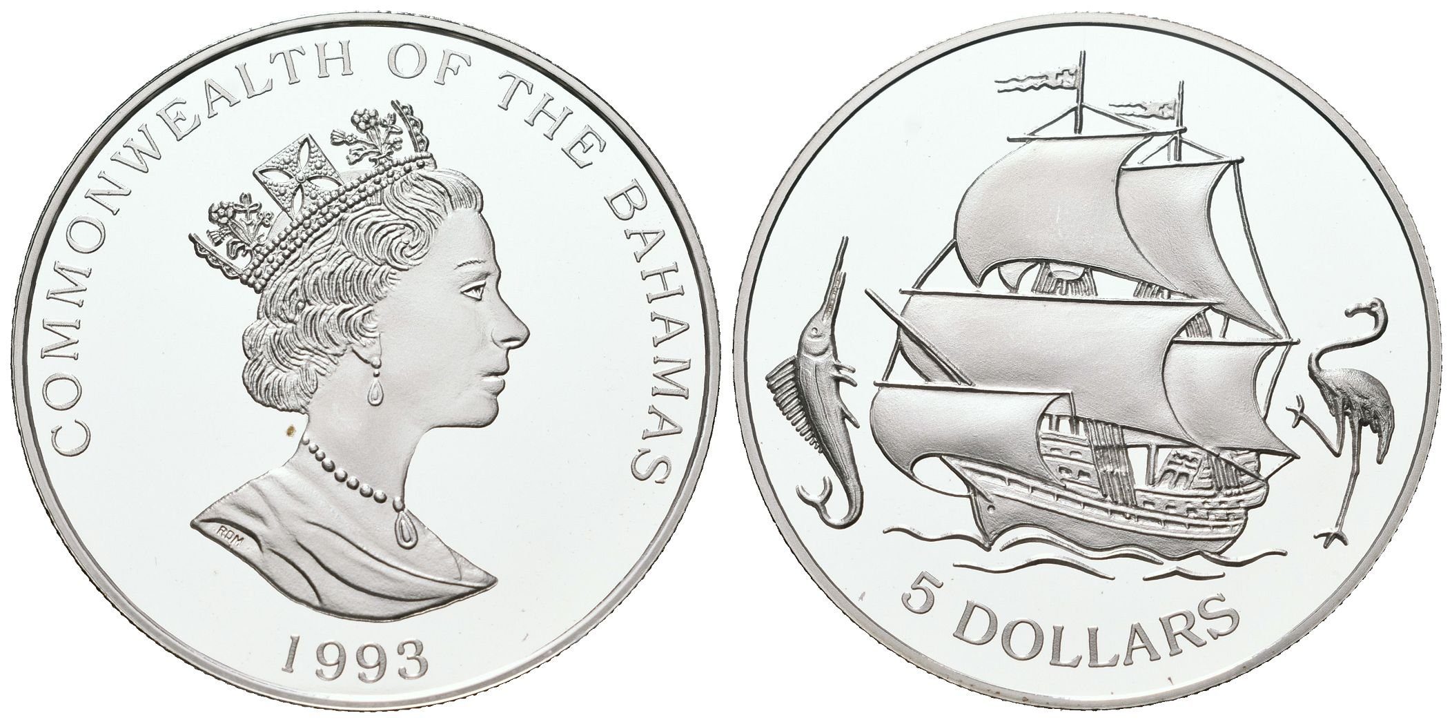 Bahamy, 5 Dollarů 1993