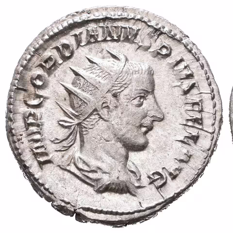 Antoninian, 243 - 244, Rv: PROVIDENTIA AVG, stojící Providentia zleva drží hůlku