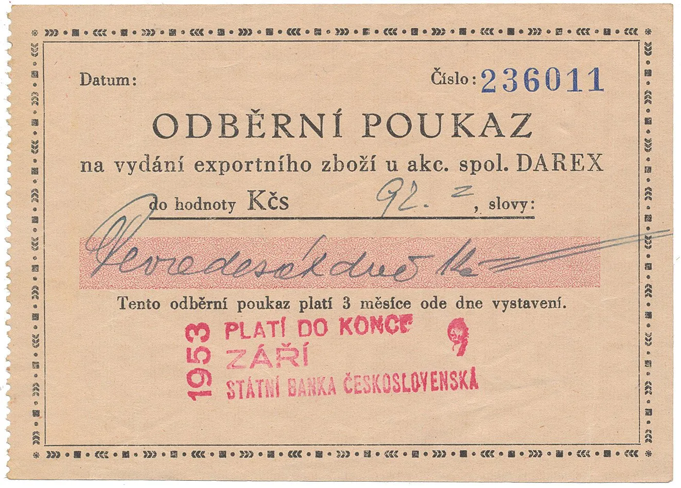 Tuzexové poukázky — 1