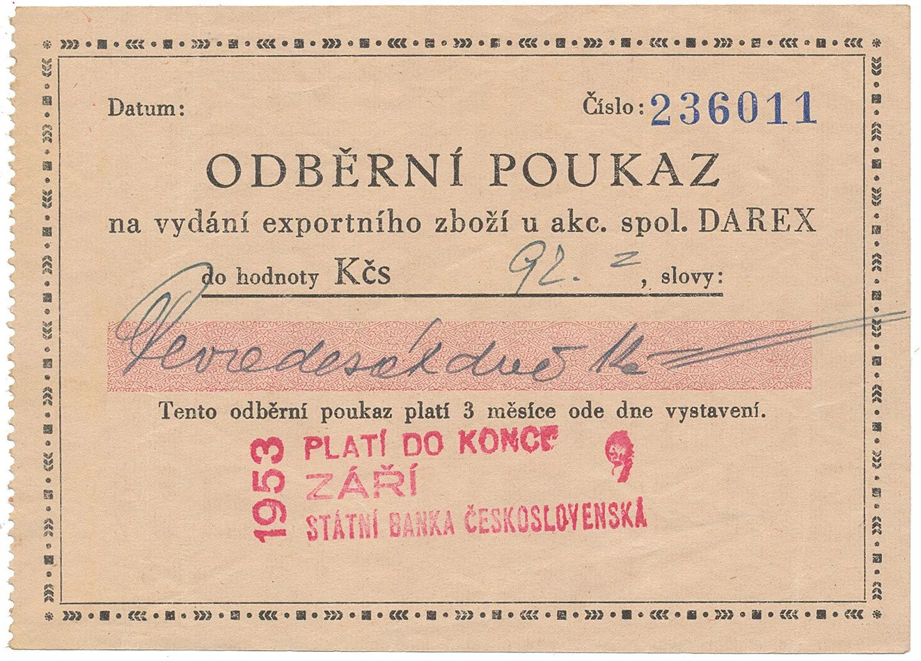 Tuzexové poukázky — 1