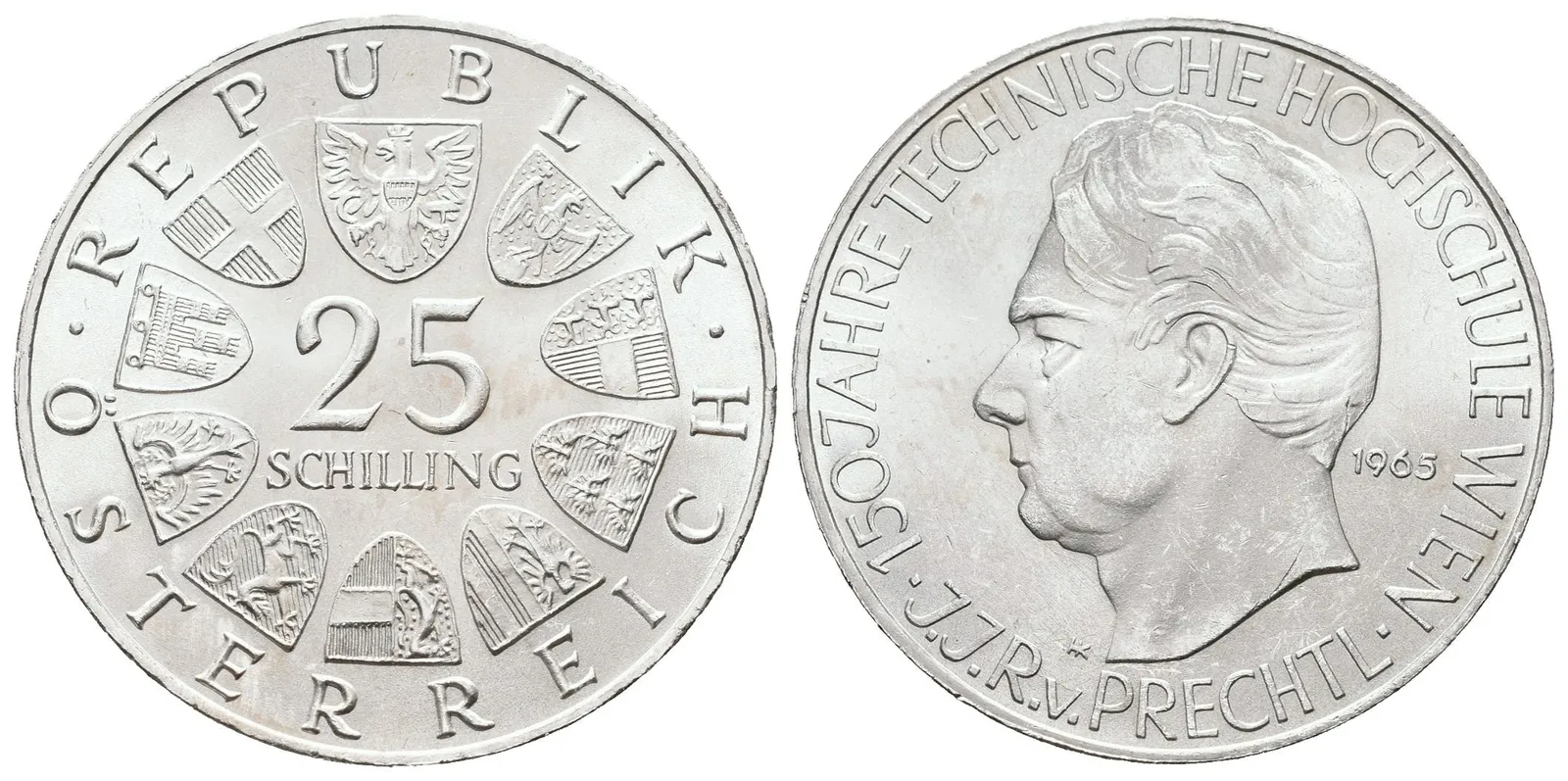 Rakousko, 25 Schilling 1965 - Technické učení Vídeň