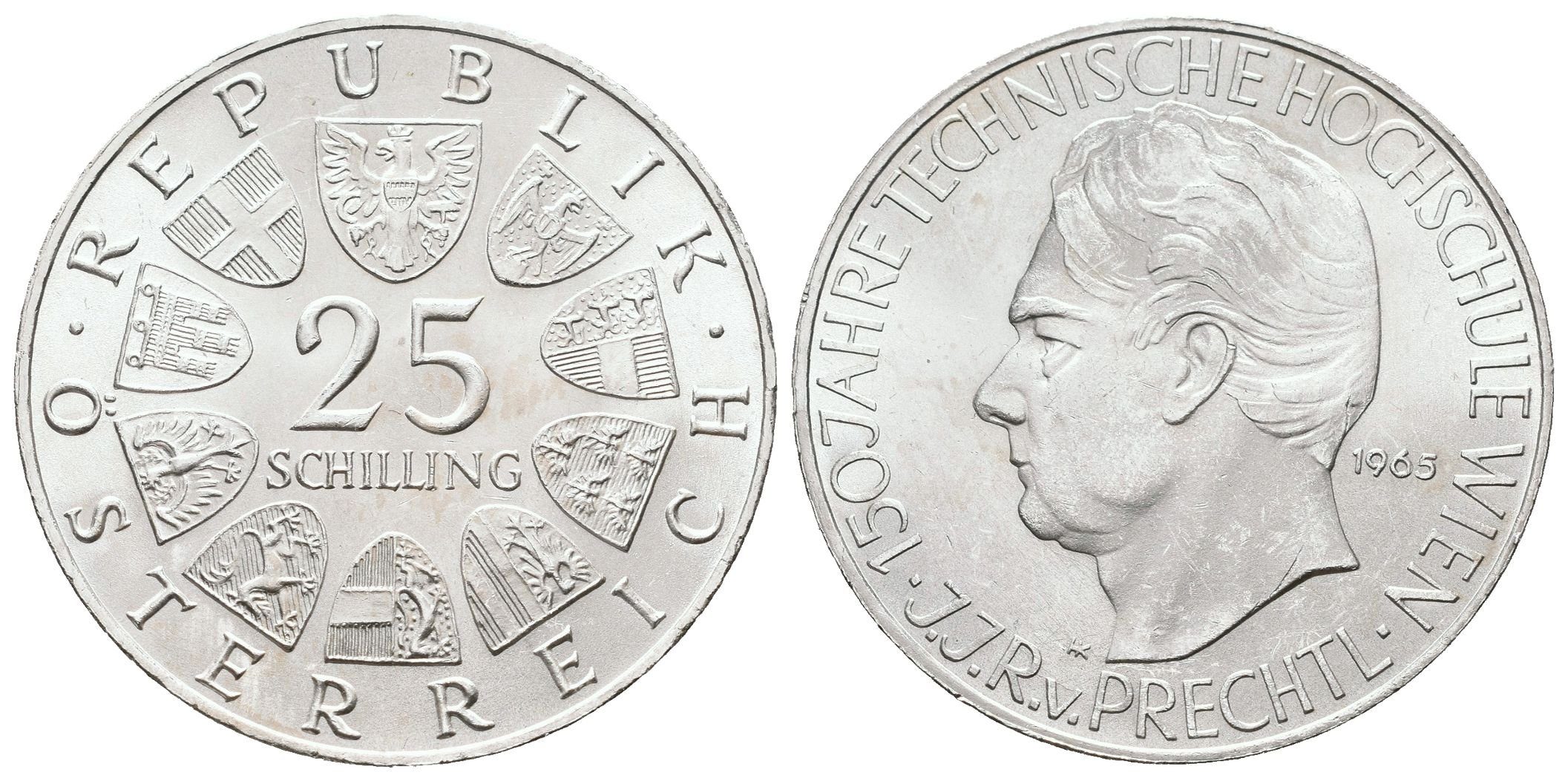 Rakousko, 25 Schilling 1965 - Technické učení Vídeň