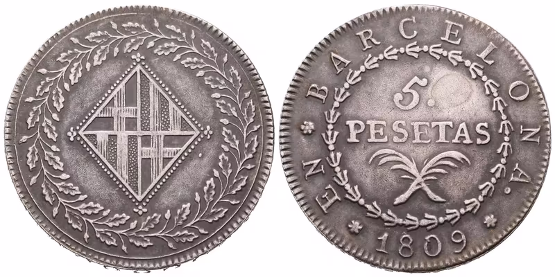 Španělsko, 5 Peseta 1809