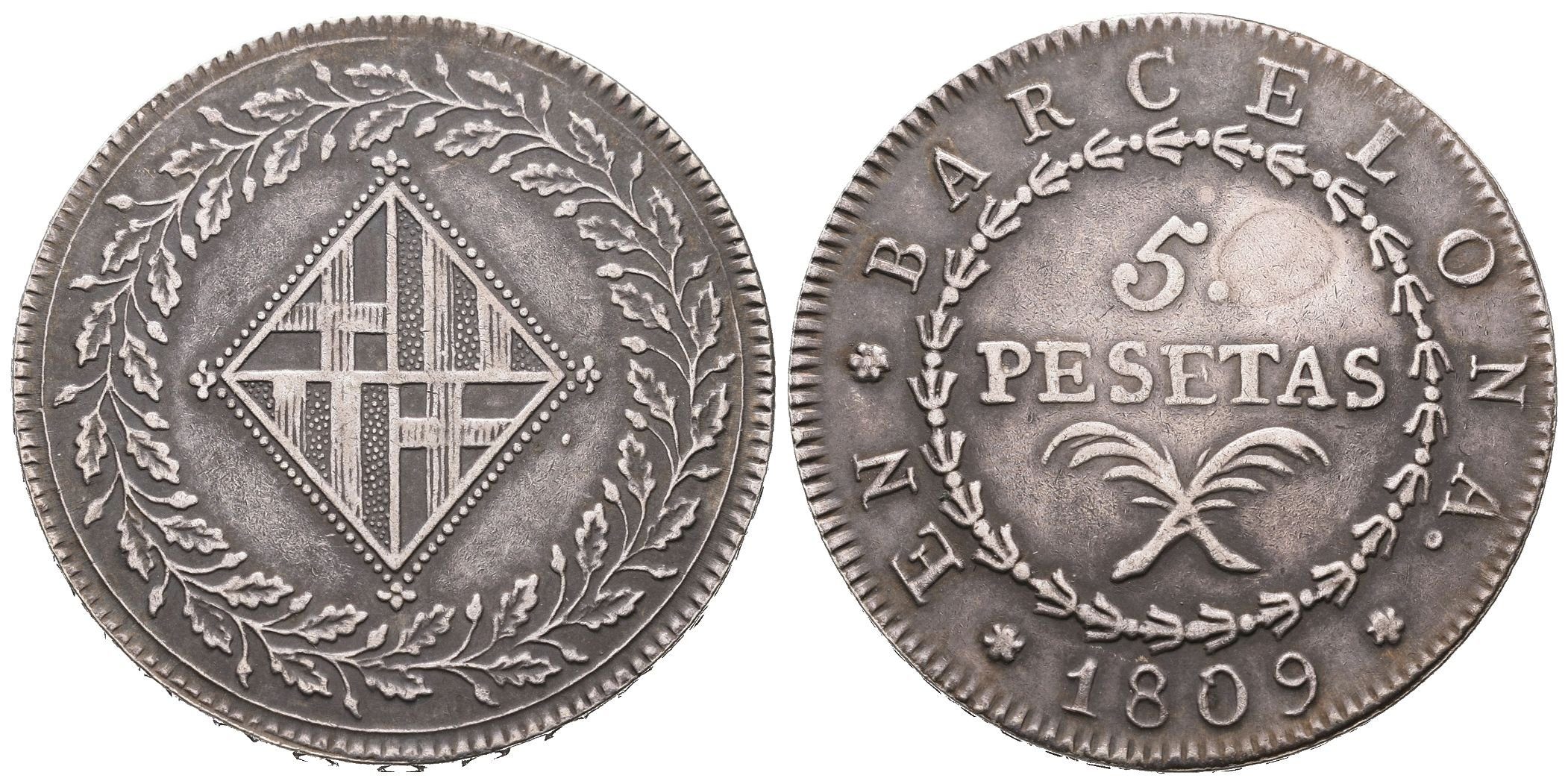 Španělsko, 5 Peseta 1809