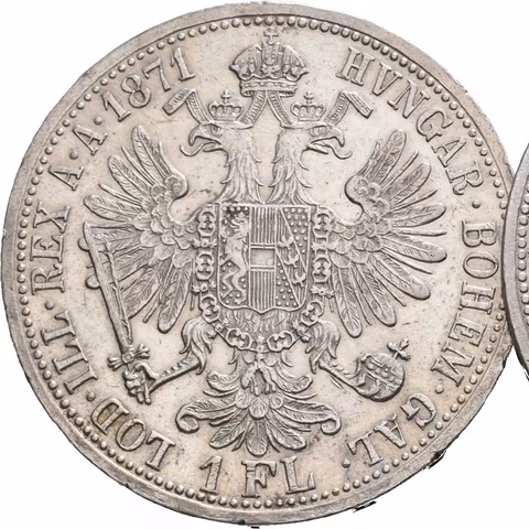 Zlatník 1870 A, patina, rysky + Zlatník 1871 A, rysky a drobné hranky,