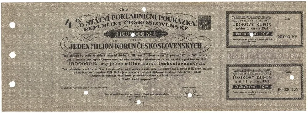 Státní pokladniční poukázky, 1919 - 1939 — 1