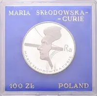 Polsko, 100 Zlotych 1974 - M. Curie-Skłodowská - fotografie 2