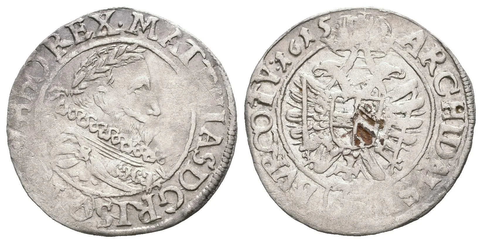 3 Krejcar 1615, Vídeň-Fellner, patina, rysky, ned._RR! — 1