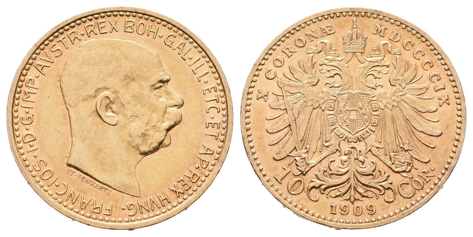 10 Koruna 1909, typ Schwartz