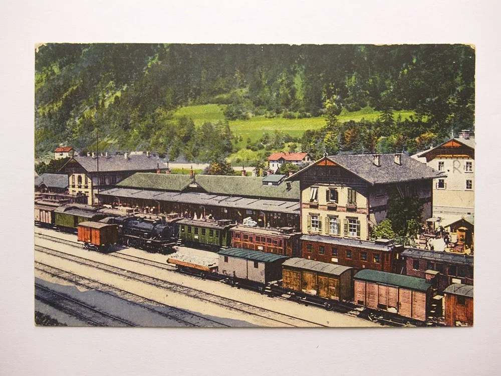 Itálie, Franzensfeste, nádraží, Tirol — 1