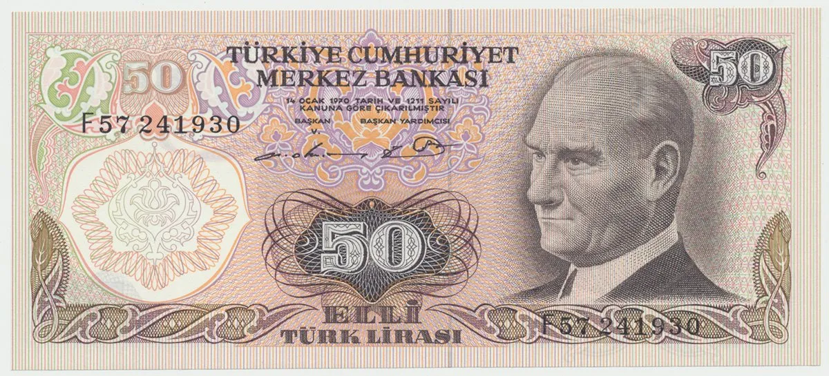 Turecko, 50 Lira (1976), P.188