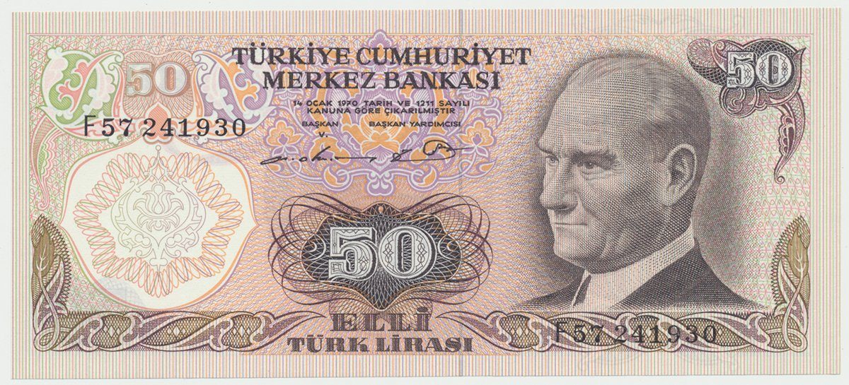 Turecko, 50 Lira (1976), P.188