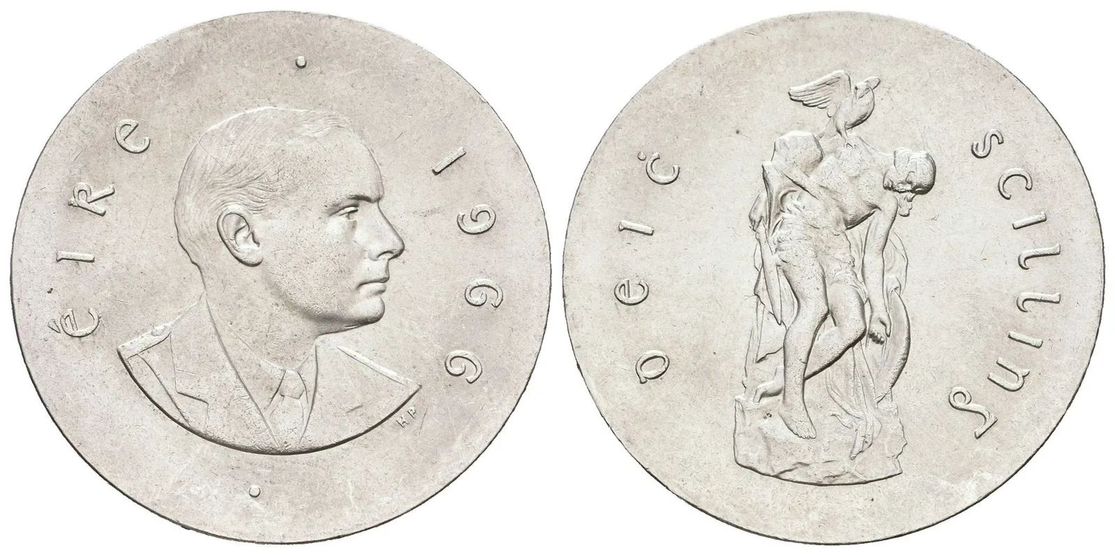 10 Schillings 1966 - K 50. výročí Velikonočního povstání , Ag 0,833 (18,14 g), — 1