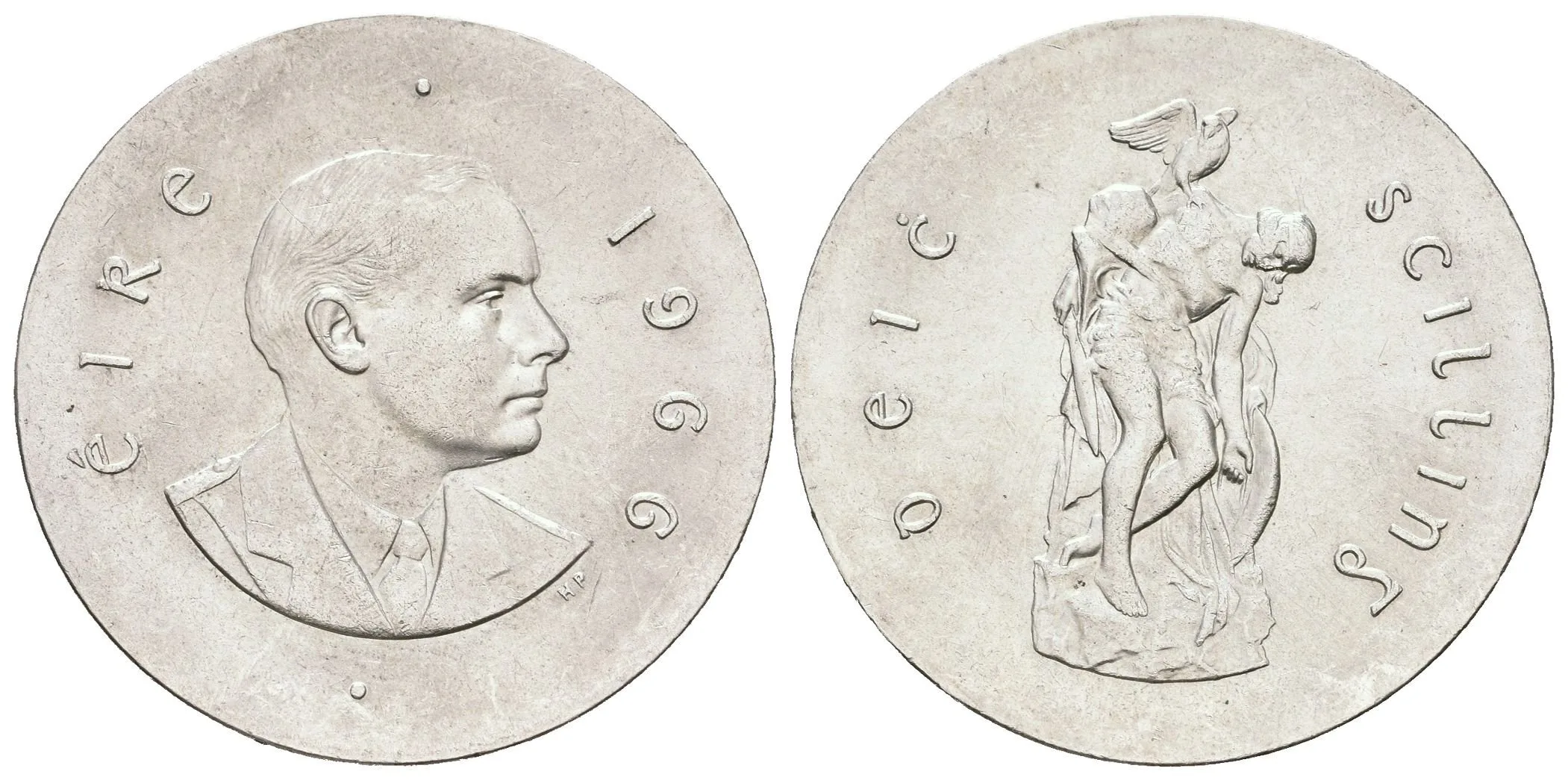 10 Schillings 1966 - K 50. výročí Velikonočního povstání , Ag 0,833 (18,14 g), — 1