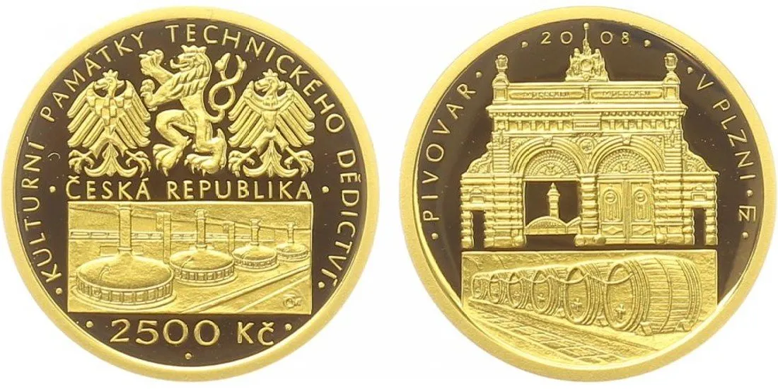 2500 Kč 2008 - Pivovar Plzeň, PROOF