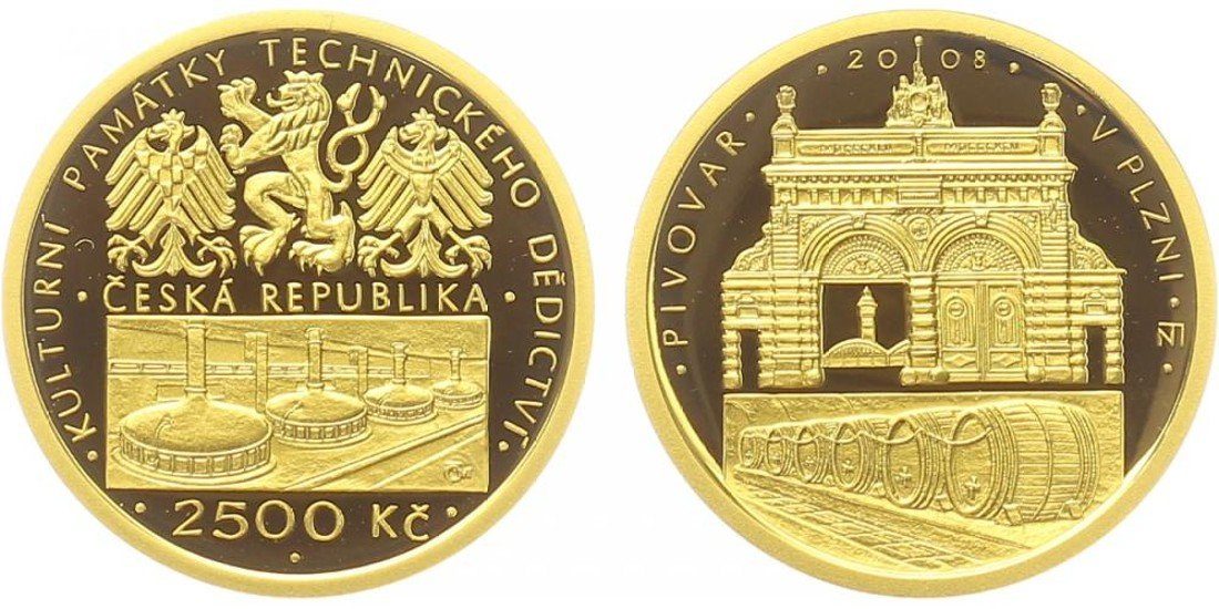2500 Kč 2008 - Pivovar Plzeň, PROOF
