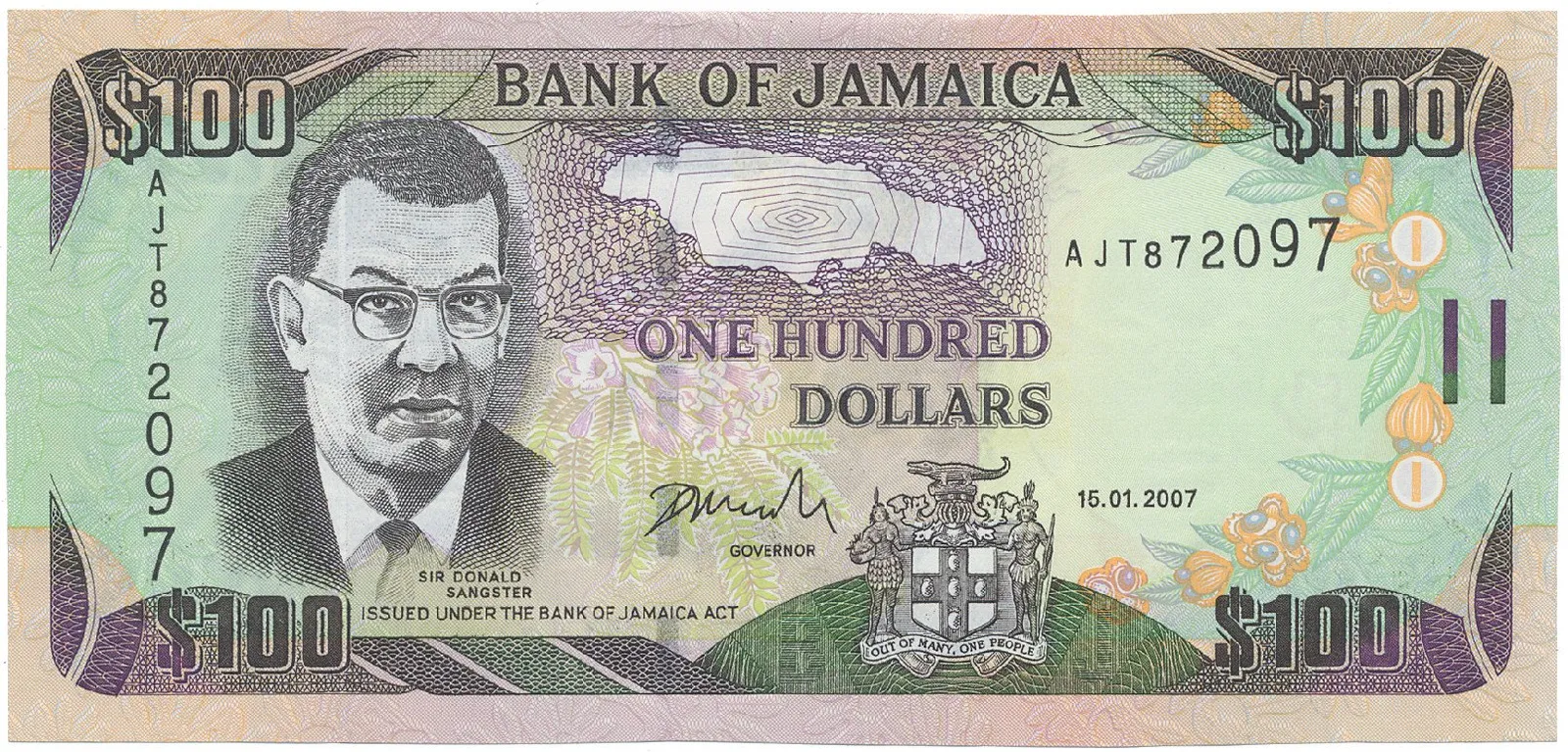 Jamajka, 100 Dollars 2007, P.84c