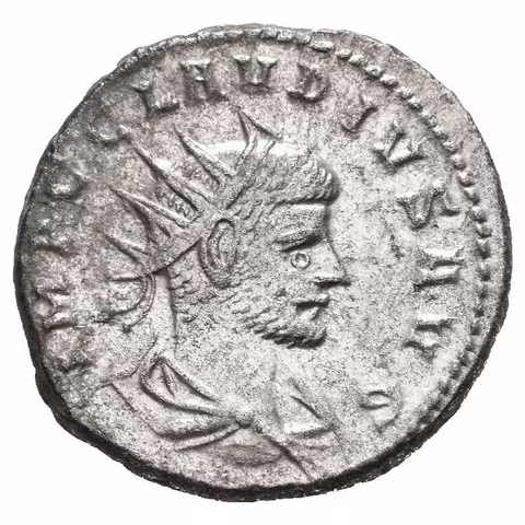 AE Antoninian, Antiochia, Rv: SALVS AVG, Isis Faria stojící zleva drží sistrum