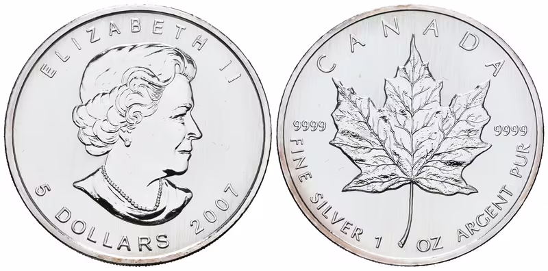 Kanada, 5 Dollars 2007 - Maple Leaf