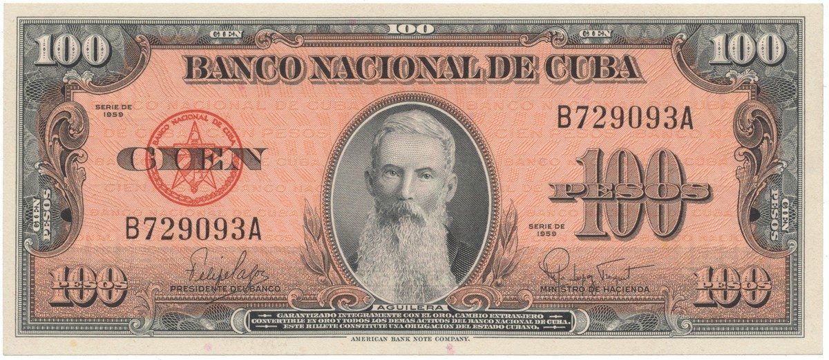 Kuba, 100 Pesos 1959, P.93a