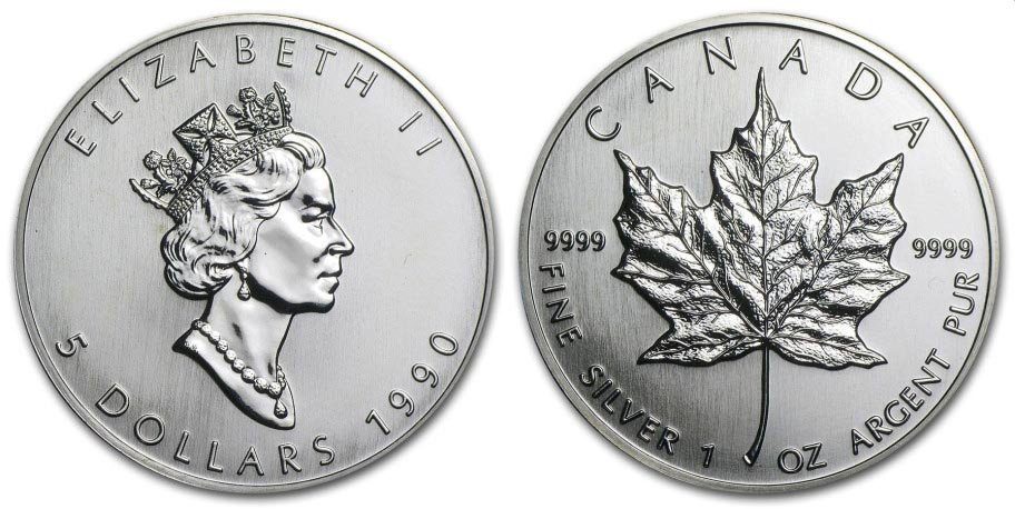 Kanada, 5 Dollars 1990 - Maple Leaf