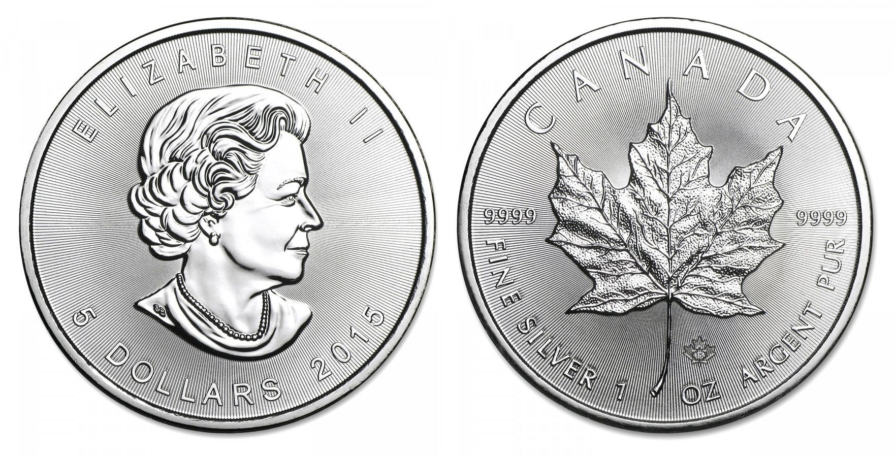 Kanada, 5 Dollars 2015 - Maple Leaf